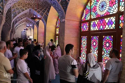 گردشگران نوروزی در مسجد نصیرالملک‎‎