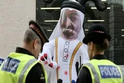 Londonda BƏƏ və İsrail əleyhinə aksiya keçirildi - Foto