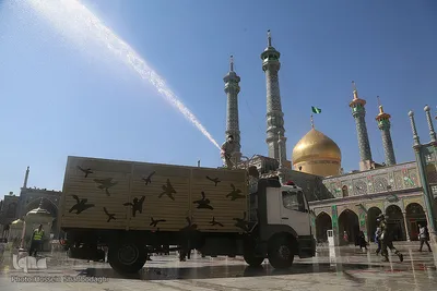ضدعفونی کردن شهر قم توسط ارتش و سپاه