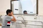 اعتکاف دانش آموزی در مسجد جامع یزد‎