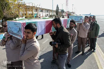 مراسم استقبال از پانزده شهید گمنام در یزد‎‎