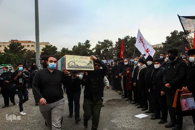 تشییع پیکر شهدای گمنام در دانشگاه آزاد تهران شمال