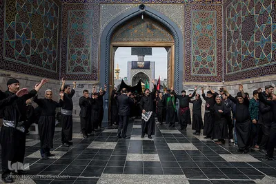 مراسم عزاداری ایام آخر ماه صفر در جوار حرم مطهر رضوی