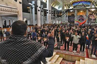 مراسم چهلمین روز شهادت قائد شهید امت در حرم شاهچراغ(ع)