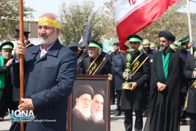 زائران و مجاوران در مسجد مقدس جمکران جهت عرض تسلیت به امام زمان