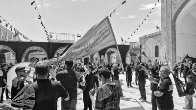 دسته‌های عزاداری تاسوعا در حریم حضرت سلطانعلی(ع)