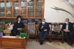 دیدار دکتر طیبی، رئیس جهادانشگاهی کشور با آیت الله دکتر عاملی، نماینده ولی فقیه در استان و امام جمعه اردبیل در حاشیه سفر به استان برای افتتاح و کلنگ‌زنی طرح‌های جهادانشگاهی واحد اردبیل به مناسبت چهل و سومین سالگرد پیروزی انقلاب اسلامی