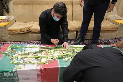 آیین وداع با پیکر شهید مدافع حرم «عین‌اله مصطفایی»کرج‎‎