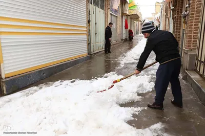 برف زمستانی در اهر