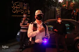 مراسم عزاداری شب پنجم محرم در میدان فلسطین