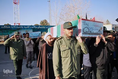 استقبال از چهار شهید گمنام دوران دفاع مقدس در یزد