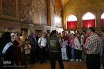 بازدید مسافران نوروزی از کاخ چهلستون اصفهان