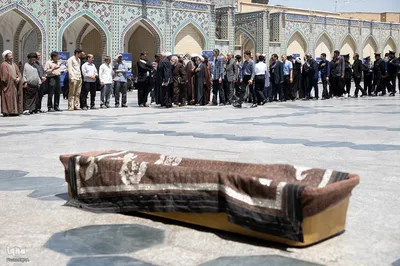 مراسم تشییع محمدحسین حشمت‌پور در حرم رضوی