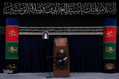 آخرین شب عزاداری حضرت اباعبدالله الحسین (ع) با حضور رهبر انقلاب اسلامی در حسینیه امام خمینی (ره)