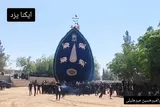 فیلم | نخل‌برداری صبح عاشورا در شاهدیه یزد