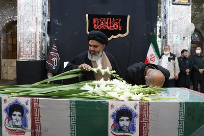 پیکر مطهر شهید حبیب الله حقیقی مهمان آستان مقدس سید علاءالدین حسین(ع)‎‎