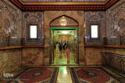 گردهمایی اعضای مجمع قاریان قرآن کریم مسجد آقا باباخان در حرم شاهچراغ‎‎(ع)