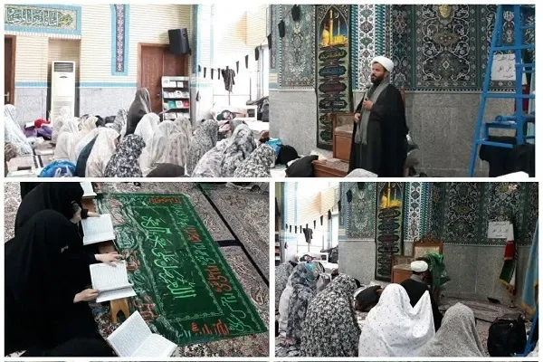 حضور 210 معتکف جامعه‌الزهرا(س) در مسجد امام حسین(ع)