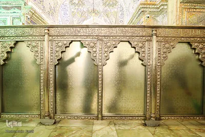 آیین گلاب شویی گنبد حرم مطهر شاهچراغ‎ (ع)