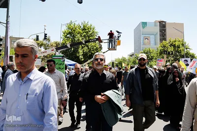 حبیب الله سیاری در راهپیمایی روز قدس