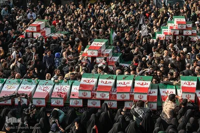 تشییع پیکرهای مطهر شهدای گمنام در تهران