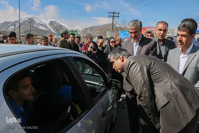 آیین استقبال از مسافران نوروزی در اراک