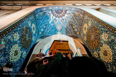 مراسم وداع با پیکر آیت‌الله هاشمی شاهرودی در مسجد امام جعفر صادق(ع)