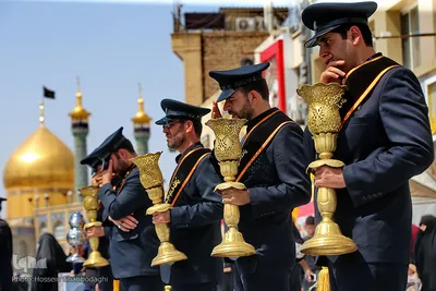 دسته‌ عزاداری خادمان حرم حضرت معصومه(س) در سوگ جوادالائمه(ع)