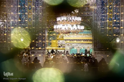 حرم امام رضا(ع) در شب میلاد حضرت معصومه(س)