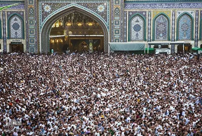 نماز عید سعید فطر در حرم نورانی حضرت عباس (ع) در کربلای معلی