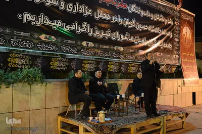مراسم عزاداری شب هشتم ماه محرم میدان منصور تبریز