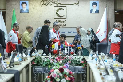 نشست خبری رئیس جمعیت هلال احمر