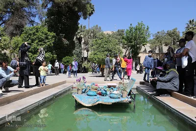 گردشگران نوروزی در آرامگاه سعدی‎‎