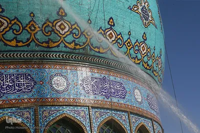 آیین شست و شوی گنبد مسجد جمکران