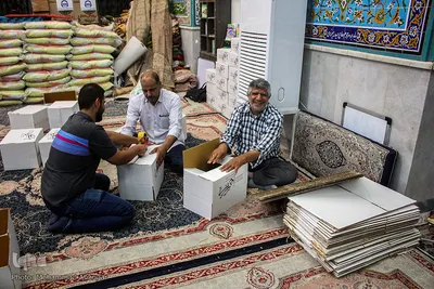 آماده‌سازی بسته‌های ارزاق «طرح ضیافت امام حسن مجتبی(ع)» در اهواز 