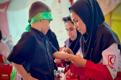 جوانان ایثارگر جمعیت هلال احمر آذربایجان غربی، در خدمت زائران اربعین‎