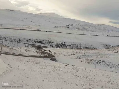 وضعیت راه های روستایی شهرستان اهر در روزهای سرد سال
