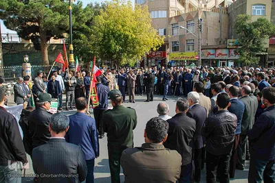 راهپیمایی مردم اهر در محکومیت حادثه تروریستی حرم شاهچراغ