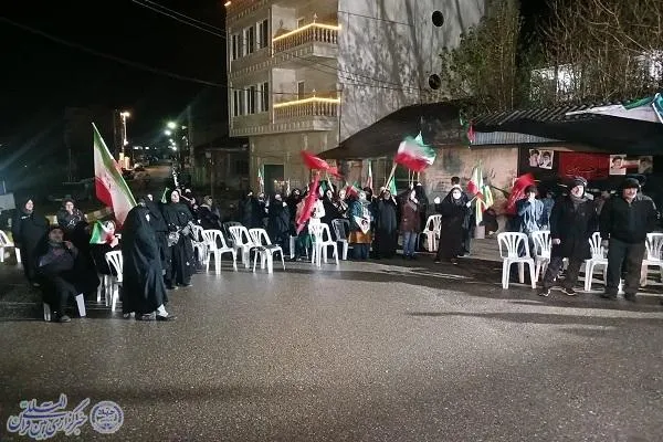 سی‌وهفتمین شب ایستادگی مردم سنگده در خونخواهی امام شهید