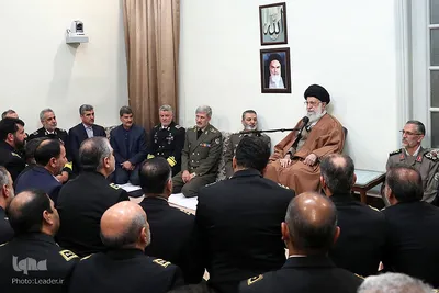 دیدار جمعی از فرماندهان و مسئولین نیروی دریایی ارتش با فرماندهی کل قوا