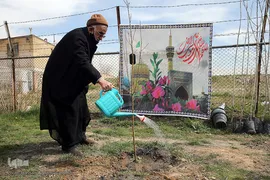 مراسم درختکاری گرامیداشت پیرغلامان اهل بیت(ع) در بوستان «باغ نو» فرهنگسرای تهران