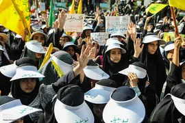 تجمع دانش‌آموزان تهرانی در حمایت از مردم مظلوم فلسطین