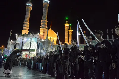 آیین سنتی عزاداری «مشق شمشیر» / قم