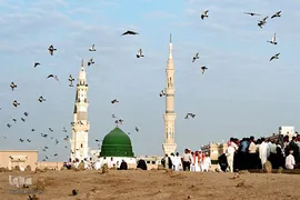 حرم مطهر و نورانی اشرف الانبیاء، حضرت محمد مصطفی(ص) در مدینه منوره
