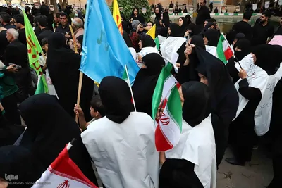 همایش زینبیون و کفن پوشان در محکومیت جنایات آمریکا و اسرائیل