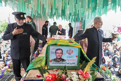 تشییع دریابان پاسدار شهید علیرضا تنگسیری در آبادان