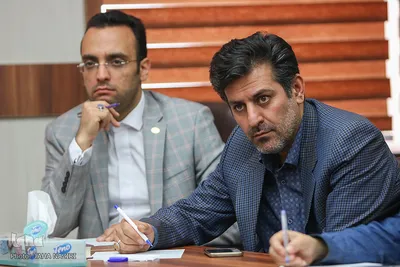 مجید جدیدی استاد و پیشکسوت قرآنی و حمید قاسمی مجری و فعال قرآنی در دیدار بهاری جامعه قرآنی اراک
