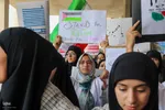 تجمع پرشور دانشگاهیان علوم پزشکی شیراز در محکومیت جنایات رژیم صهیونیستی‎