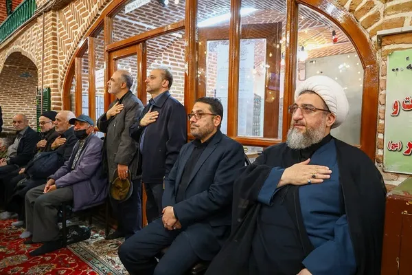 حضور امام جمعه تبریز در جمع عزاداران هیئت انصارالحسین (ع) تبریز