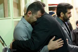 مراسم تشییع پیکر مرحوم حسن غفوری‌فرد در حسینیه جماران